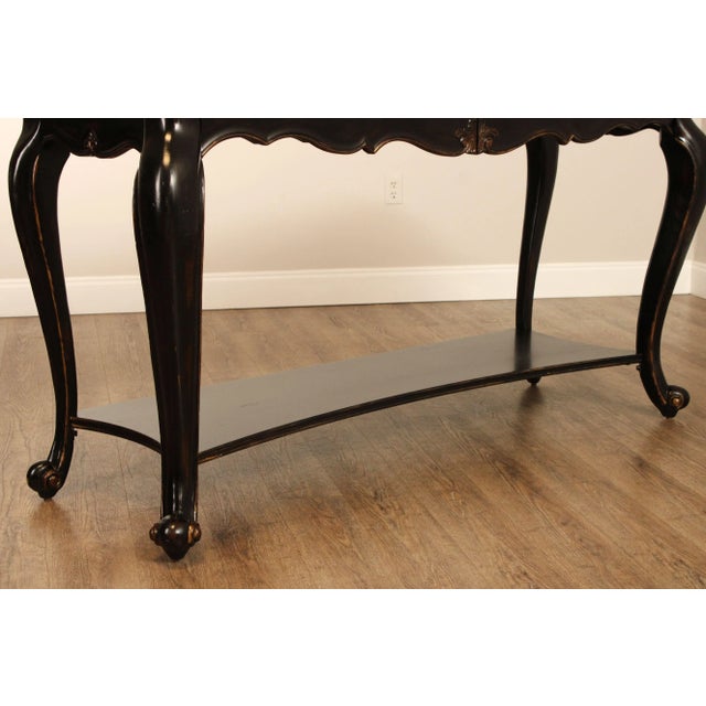 Wood Hooker Furniture 'Grandover' Ebonized Console Table For Sale - Image 7 of 12