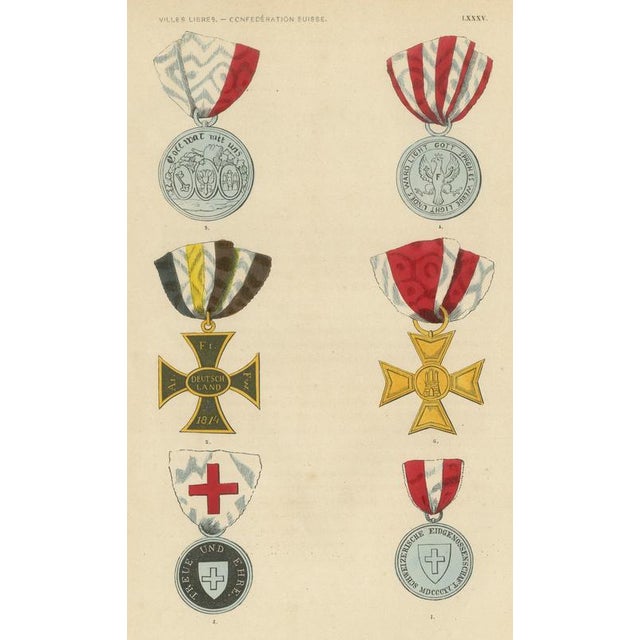 Plate LXXXV Free Cities and Swiss Confederation Medals, Wahlen, 1844 For Sale - Image 9 of 9