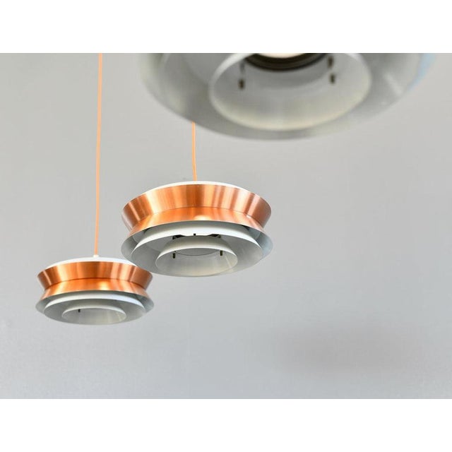 Metal Mid-Century Copper Pendant Light by Veb Metaldrucker Halle, 1970s For Sale - Image 7 of 9