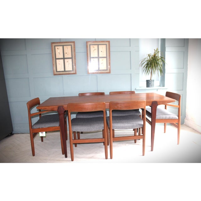 1960s Mid-Century Table and Chairs Set attributed to John Herbert for A Younger Ltd ,1960s, Set of 7 For Sale - Image 5 of 18