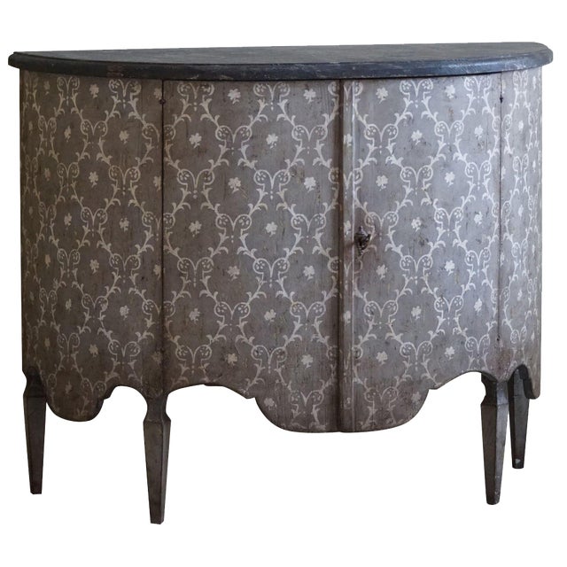 19th Century Italian Painted Pine Cabinet, Tuscany For Sale