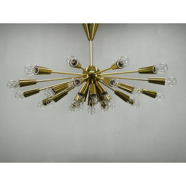 28-Light Brass Sputnik Chandelierby Kamenický Šenov, Czechoslovakia, 1970s For Sale - Image 16 of 17