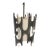 Brutalist Iron Pendant Lamp With Gold Leaf Accent For Sale