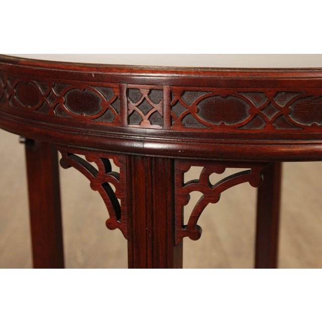 Colony Furniture Chippendale Style Round Mahogany Side Table For Sale - Image 11 of 12