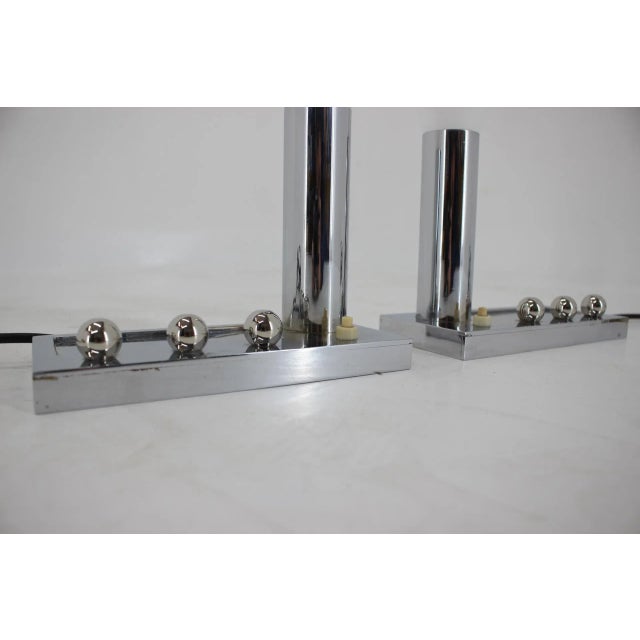 Chrome Bauhaus Table Lamps, 1930s, Set of 2 For Sale - Image 4 of 8