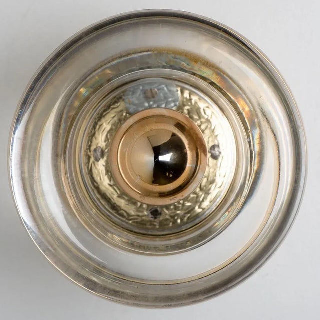 Glass Brass Flush Mount from Cosack Leuchten, 1970s For Sale - Image 9 of 13