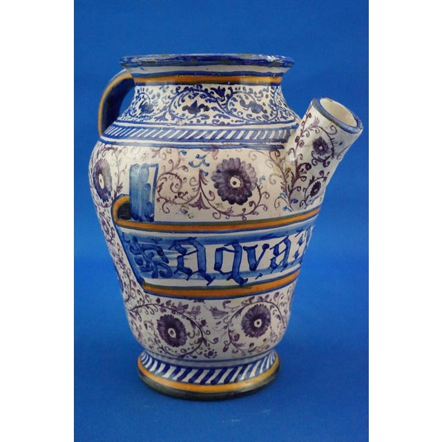 Renaissance Ceramic Pharmacy Jar, Italy, Late 1600s For Sale - Image 5 of 18