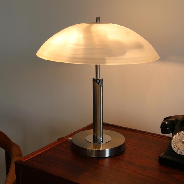 Bauhaus Postmodern Mushroom Glass Lamp, Germany, 1990s For Sale - Image 3 of 10