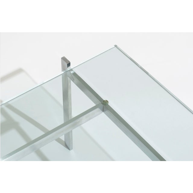 Fritz Hansen Vintage PK61 Coffee Table in Steel and Glass by Poul Kjærholm for Fritz Hansen, 1960s For Sale - Image 4 of 6