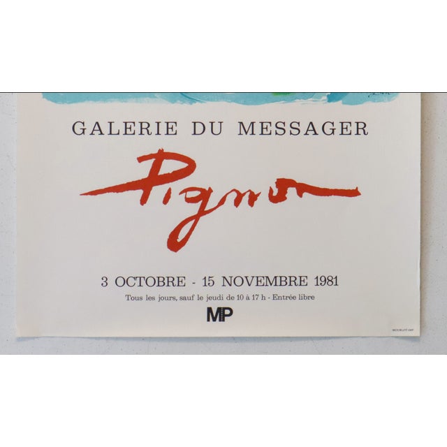 Abstract 1981 Original Edouard Pignon Exhibition Poster, Musée De La Poste For Sale - Image 3 of 3