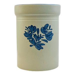 Mid 20th Century Blue & White Stoneware Crock