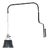 Model 830 Extendable Wall Lamp in Black by Heinrich Siegfried Bohrmann for Kandem, 1960s For Sale