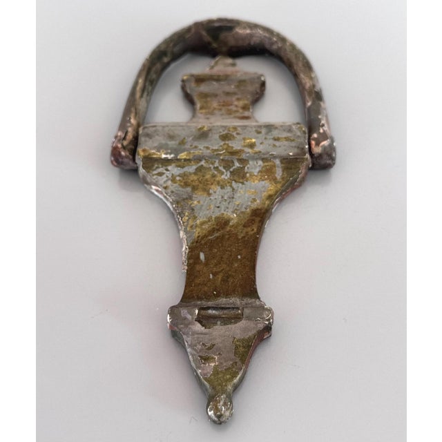 Mid-Century Modern Vintage Brass Door Knocker For Sale - Image 3 of 4