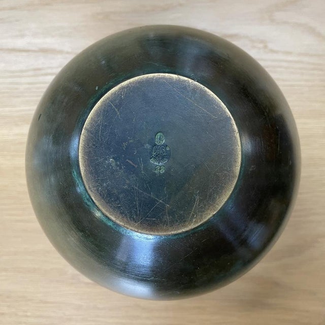 Bronze Model No. 23 Vase from GAB Guldsmedsaktiebolaget, Sweden, 1930s For Sale - Image 3 of 5