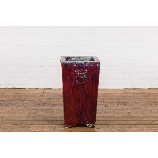 Vintage Chinese Multi-Color Ceramic Garden Planter with Mythical Creatures For Sale - Image 12 of 13