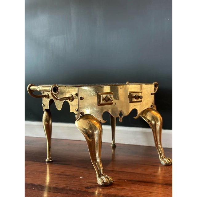 Victorian Brass Hearth Footman , Circa 1850 (George II Style) / England For Sale - Image 4 of 8