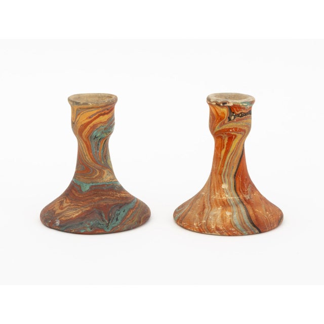 American Marbleized Glazed Pottery Articles, 10 For Sale - Image 12 of 13