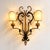 Black Vintage Italian Florentine Wrought Iron and Toleware Wall Sconce For Sale - Image 8 of 8