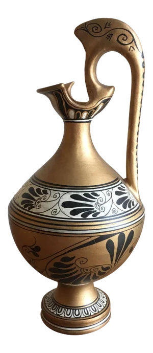 Vintage Numbered Greek Vase Pitcher of Theseus