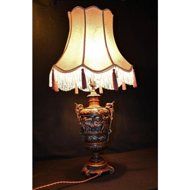French Napoleon III Bronze Putti Urn Table Lamp by Léopold Oudry, 1870 For Sale - Image 12 of 18