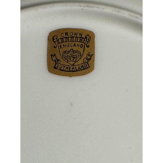 Mid 20th Century Mid 20th Century Crown Sutherland Dinner Plates With Floral Decoration- Set of 12 For Sale - Image 5 of 5