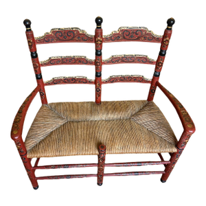 Late 19th Century Antique Dutch Hindeloopen Child's Settee