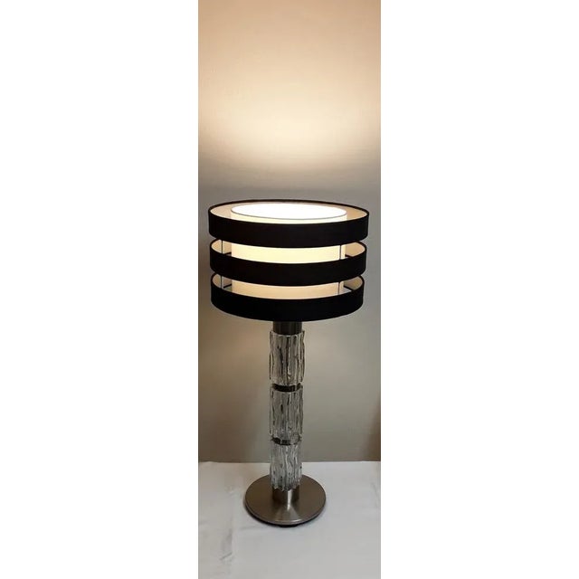 1970s Vintage Table Lamp with Foot Made of Chrome-Plated Metal, 1970s For Sale - Image 5 of 8