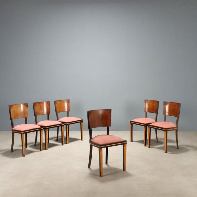 Vintage Chairs in Beech, 1940s, Set of 6 For Sale - Image 9 of 9