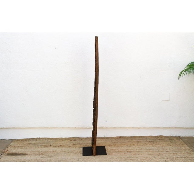 Wood Ancient Carved Yoruba Figurative African Door For Sale - Image 7 of 9