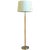Mid-Century Leather Brass Floor Lamp from Atelje Lyktan, Sweden, 1960s For Sale