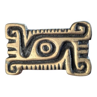 Paul Evans Style Mid Century Brutalist Bronze Cabinet Handle Pull For Sale