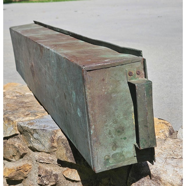 19th Century Hand-Fabricated Copper Processing Trough With Double Handles, 43" For Sale - Image 16 of 17