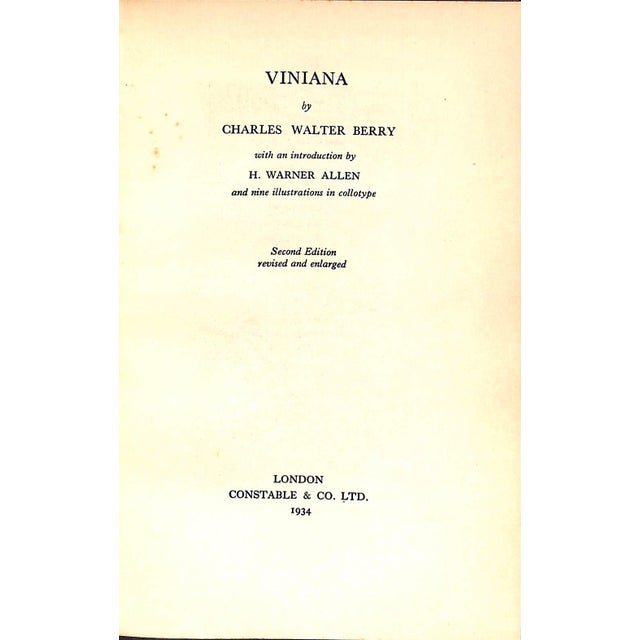 1930s "Viniana" 1934 Berry, Charles Walter For Sale - Image 5 of 8