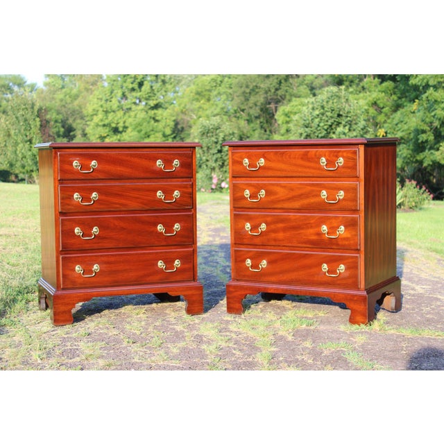 Henkel-Harris Mahogany Nightstands—A Pair For Sale - Image 15 of 18