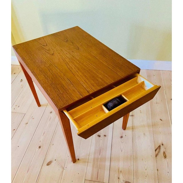 Vintage Danish Teak Sewing Table by Severin Hansen Jr. for Haslev Møbelfabrik, 1960s For Sale - Image 18 of 18
