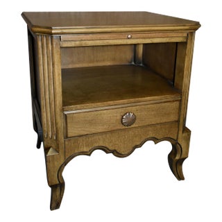 John Stuart Wood Nightstand Accent End Table French Provincial Pull Out Drawer For Sale
