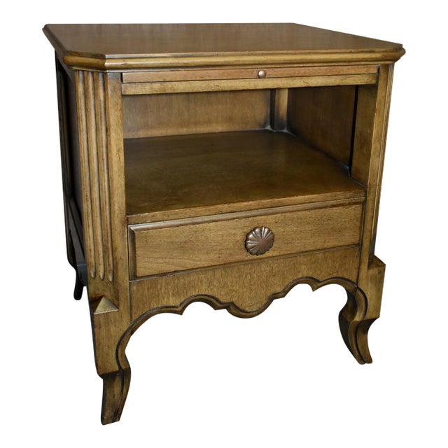John Stuart Wood Nightstand Accent End Table French Provincial Pull Out Drawer For Sale