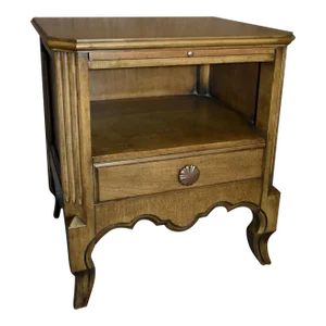Vintage John Stuart Mid Century Open Nightstand W/Pull-Out