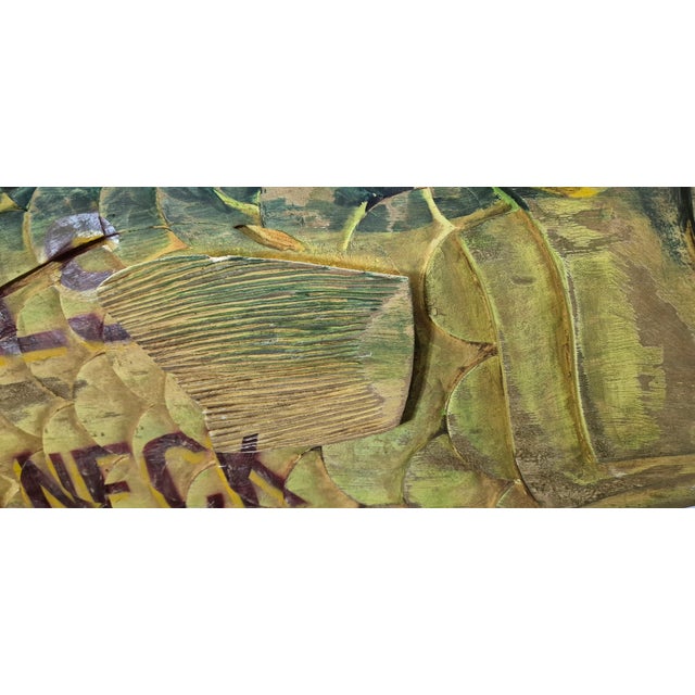 Harvey's Boat Yard Carved Trade Sign For Sale - Image 4 of 12