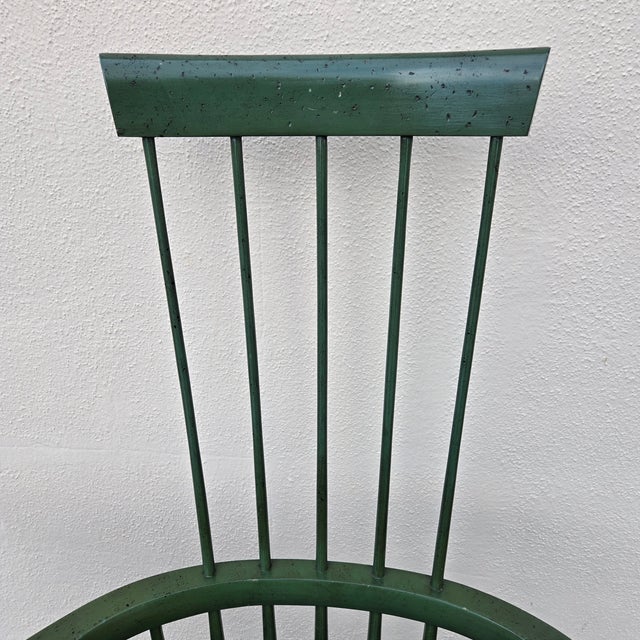 1960s Vintage Windsor Writing Chair by Barnard & Simonds Co. In Green For Sale - Image 10 of 15