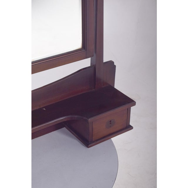Brown Vintage Portuguese Dressing Table Mirror, 1920s For Sale - Image 8 of 9