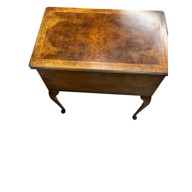 Farmhouse Vintage Burlwood Four Drawer Server Table For Sale - Image 3 of 8