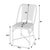 Traditional Tobias 18.5 in. Seat Height Outdoor Rattan and Metal Dining Side Chair, Gray/White Dot / Natural Rattan Frame For Sale - Image 3 of 8