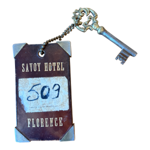 Vintage Hotel Savoy Room Key, Florence Italy