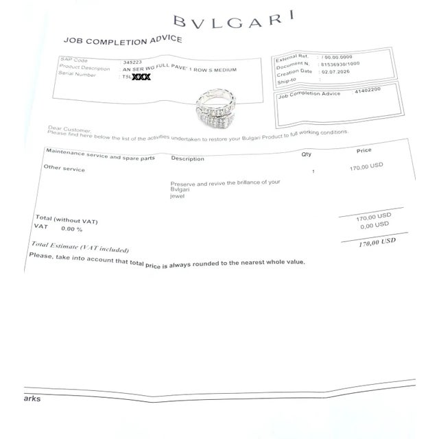 Silver Bulgari Serpenti Viper White Gold Diamond Band Ring, Size 6.5 For Sale - Image 8 of 10