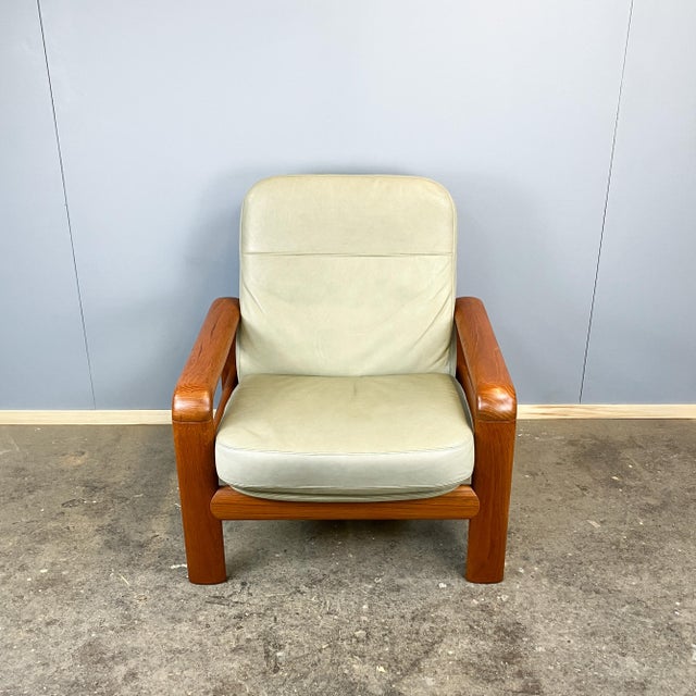 Dyrlund Sofas and Lounge Chairs in Teak and Leather from Dyrlund, 1960s, Set of 3 For Sale - Image 4 of 15