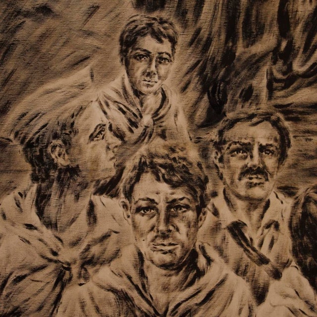 Vittorini C., 1980s, Canvas & Mixed Media For Sale - Image 4 of 13