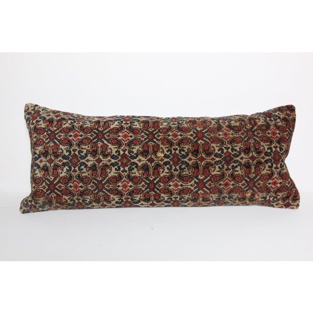 Handwoven Antique Tribal Lumbar Pillow – Museum‑Quality Textile -15'' X 38'' For Sale - Image 10 of 11
