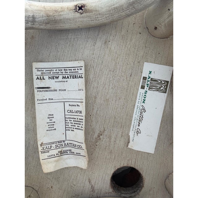 Mid-Century Modern Vintage Kalp-Son Rattan Swivel Bar Stools, Set of 3, Hollywood Regency Coastal Cane Backs For Sale - Image 3 of 11