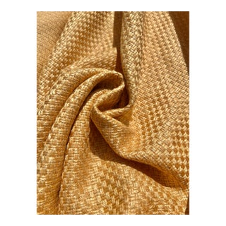Yellow Weaved Upholstery Fabric 55”x 36” For Sale